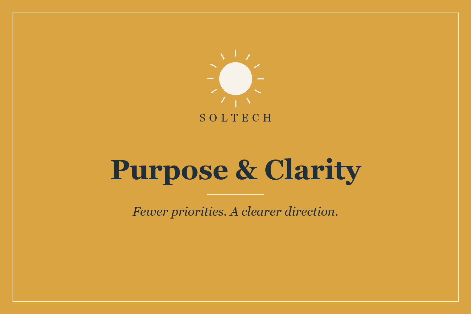 Purpose & Clarity